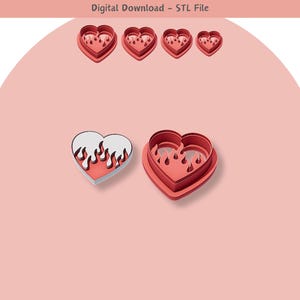 Valentine Heart Clay Cutter: Jewelry & Cookie Designs (Digital STL File)
