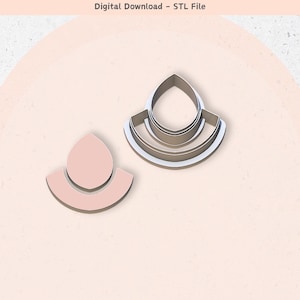 Minimalist Clay Cutter STL File: Polymer Clay Jewelry, Cookie Designs (Digital Download)