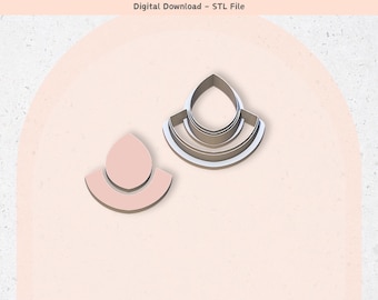 Minimalist Clay Cutter STL File: Polymer Clay Jewelry, Cookie Designs (Digital Download)