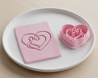 Heart Clay Cutter STL • Valentine's Day Polymer Clay Cutters • Digital Download for 3D Printing