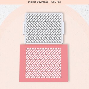 Tegelstenstexturmatta: Präglingsstämpel i polymerlera (STL-fil) (digital nedladdning)