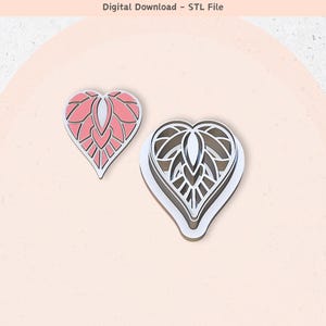 Polymer Clay Cutter STL File, Unique Shape 20, Digital STL File, Clay Tools, 5 Sizes Clay Cutters, 2 Cutter Versions