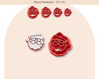 Uitsteker kerstman: kerstsieraden en koekjesontwerpen (digitaal STL-bestand)