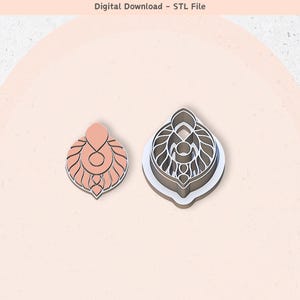 Polymer Clay Cutter STL File, Unique Shape 26, Digital STL File, Clay Tools, 5 Sizes Clay Cutters, 2 Cutter Versions
