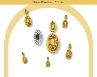 Unique Polymer Clay Cutter STL File: Jewelry & Cookie Design (Digital Download)