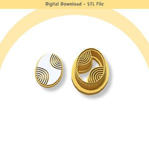 Unique Shape Polymer Clay Cutter STL File: 5 Sizes, 2 Versions (Digital Download)