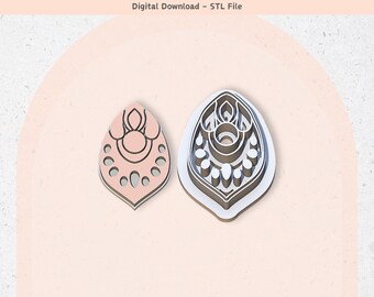 Unique Polymer Clay Cutter STL File: Jewelry/Cookie Design (Digital Download)
