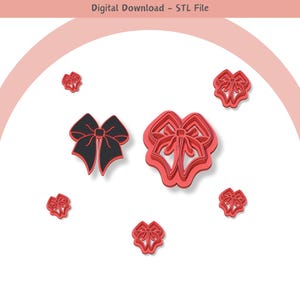Bow Clay Cutter: Jewelry & Cookie Design (Digital STL File)