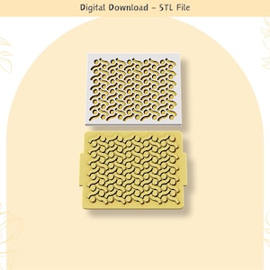Tapete texturizado de ondas circulares de los años 70: Archivo STL de sello de arcilla para repujado (descarga digital)