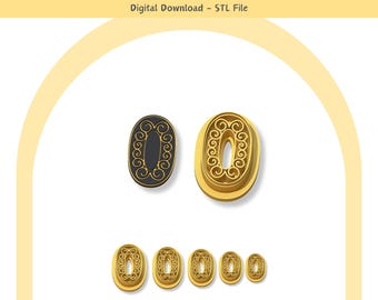 Unique Shape Polymer Clay Cutter: Jewelry & Cookie STL File (Digital Download)