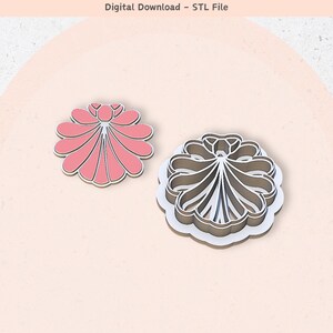 Polymer Clay Cutter STL File, Unique Shape 19, Digital STL File, Clay Tools, 5 Sizes Clay Cutters, 2 Cutter Versions