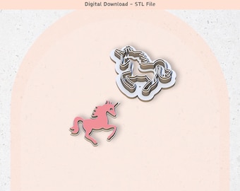 Unicorn Clay Cutter: 5 Sizes, Jewelry & Cookie Design (Digital STL File)