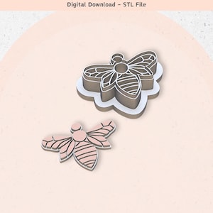 Bee Clay Cutter: Jewelry & Cookie Design (Digital STL File)