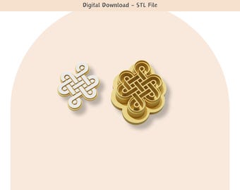 Infinite Knot Clay Cutter: Jewelry & Cookie Design (Digital STL File)