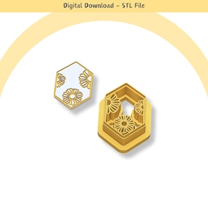 Floral Clay Cutter: Polymer Clay Jewelry & Cookie Designs (Digital STL File)