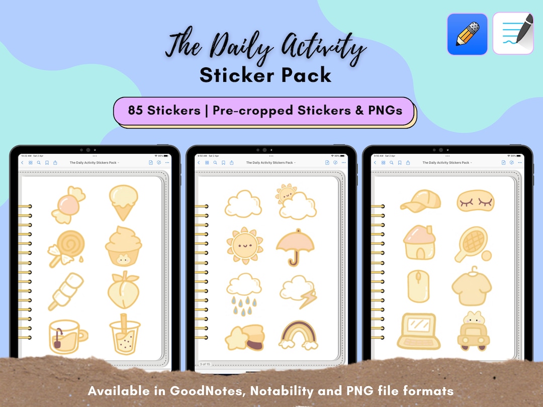 The Daily Activity Sticker Pack | Digital Stickers | Notability and ...