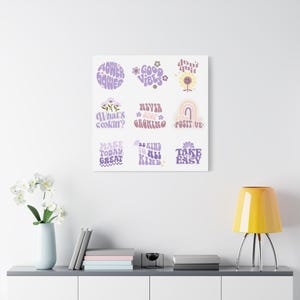 Motivational Canvas Wall Art: Positive Vibes, Inspirational Home Decor