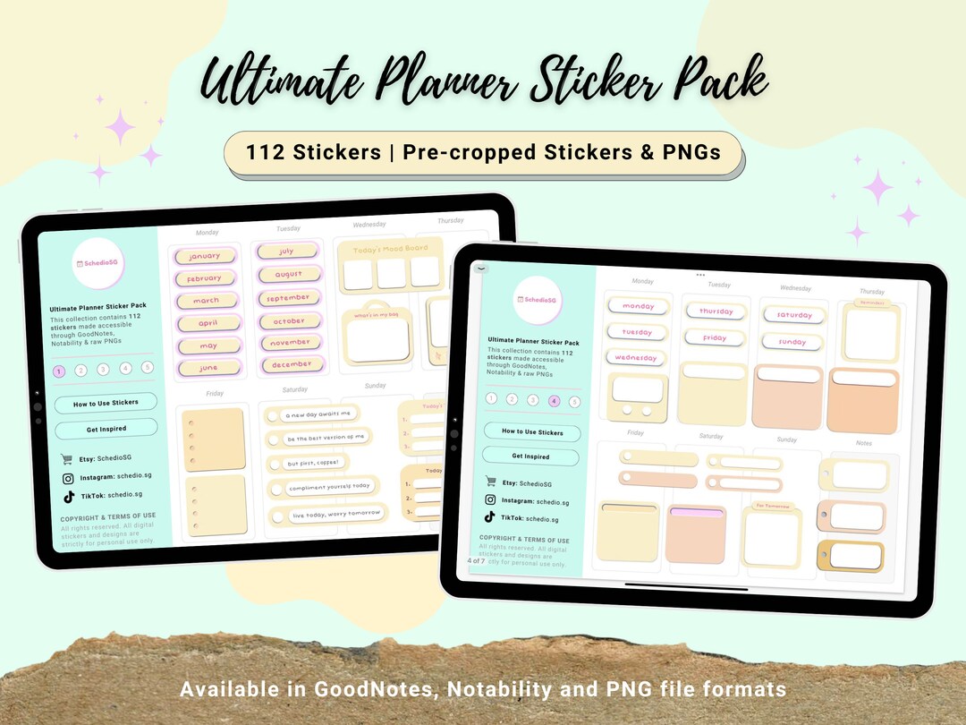 Ultimate Planner Sticker Pack | Digital Stickers | Notability and ...