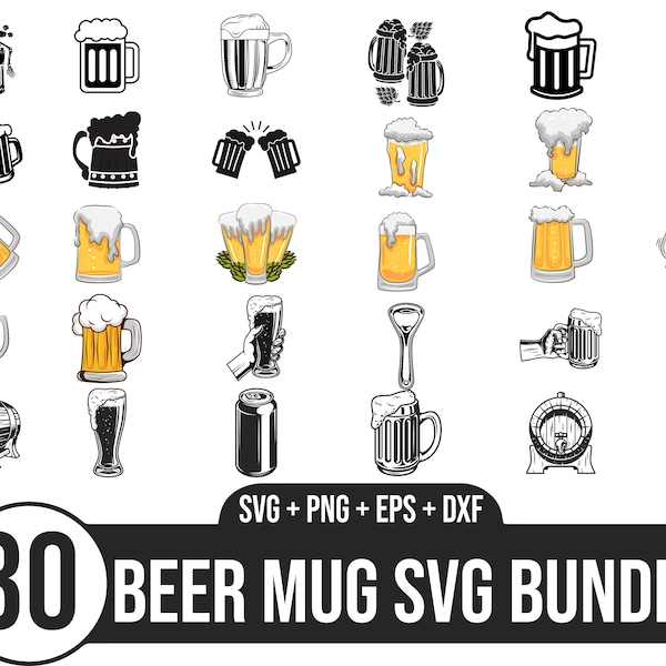 BEER MUG SVG Bundle, Alcohol Svg, Beer Clipart, Beer Keg Svg, Beer Bottle Svg, Beer Glass Svg, Alcohol Bottle svg, Beers Cheers Svg