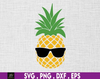 Pineapple With Sunglasses svg, Summer Pineapple svg, Instant Digital Download files included!