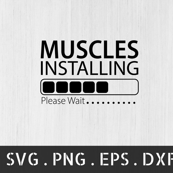 Muscles Installing SVG, muscles svg, strong man svg, skinny man svg, funny t shirt design, Muscles Installing png