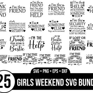 Girls Weekend Svg Bundle, Girls Weekend, Girls Drinking Party SVG Bundle, Matching Shirts, Girls Vacations, Holiday Squad Crew