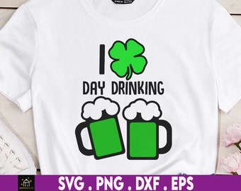I Shamrock Day Drinking Svg, Irish Svg, Leprechaun Svg, Funny St Patty's Svg, Shamrock Svg, Green Svg, 4 Leaf Clover Svg, Beer Lover Svg