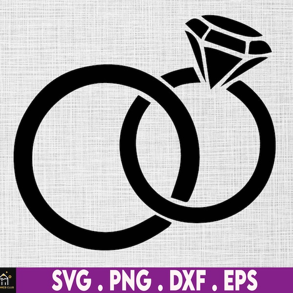 Wedding Bands svg, Wedding Rings svg, Diamond Ring svg, Instant Digital Download files included!