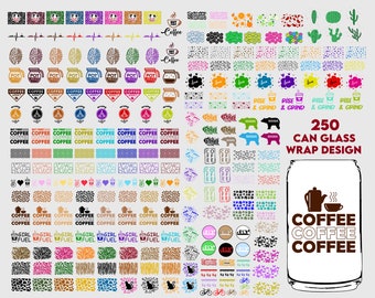 COFFEE glass wrap svg png, libbey glass svg, libby glass can svg, can glass wrap, 16oz Full Wrap Svg, Can Glass Svg, glass wrap svg bundle