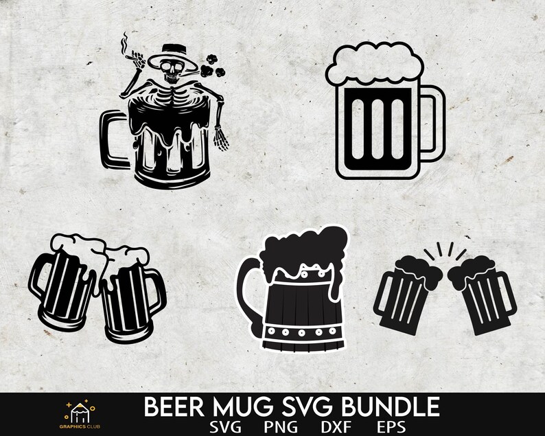 BEER MUG SVG Bundle Alcohol Svg Beer Clipart Beer Keg Svg Etsy UK