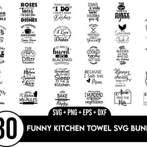 Funny Kitchen Towel SVG Bundle Graphic by Graphic Home · Creative Fabrica