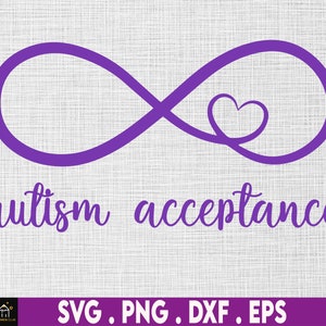 Infinity Autism Love Acceptance Svg, Autism Heart Puzzle Svg, Puzzle ...