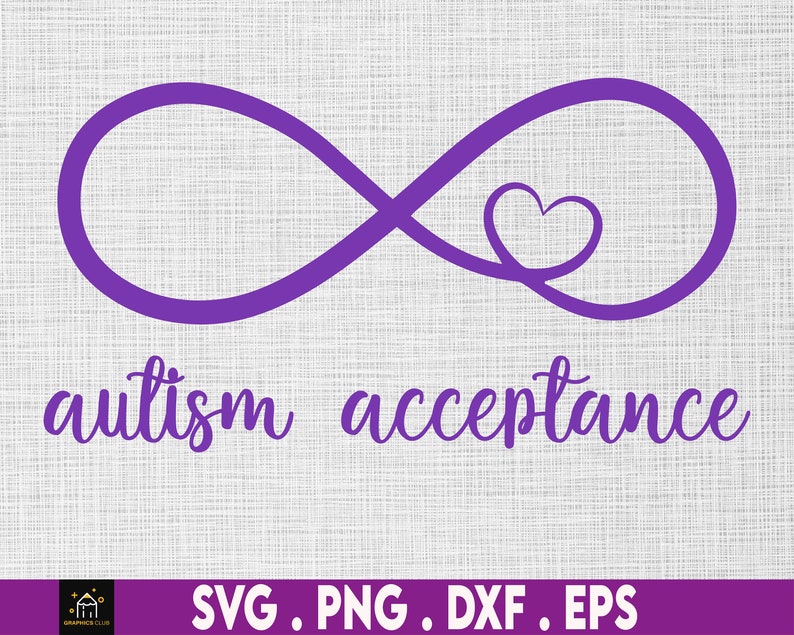 Infinity Autism Love Acceptance Svg Autism Heart Puzzle Svg - Etsy
