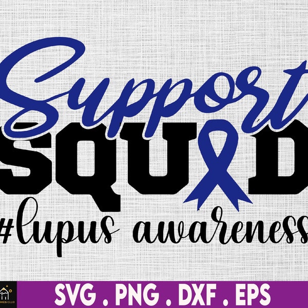 Lupus Awareness Svg, Cricut File Sublimation Design, Support Squad Svg, Support Lupus Purple Ribbon Svg