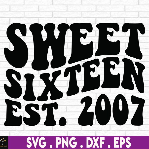 Sweet 16 Svg - Etsy