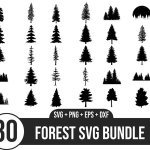 Forest Svg bundle, Tree Svg, Pine Tree Svg, Christmas Tree Svg, Woods Svg, Forest Cut Files for Cricut,, Pine Svg, camping sign svg