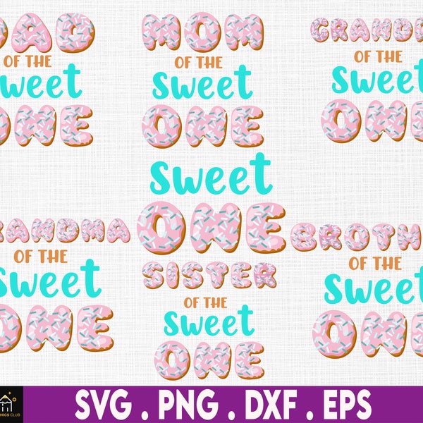 Birthday Donuts Baby, Sweet One First Birthday Donut, Donut Lover Svg, Forever Sweet Svg, Svg, Png Files For Cricut Sublimation