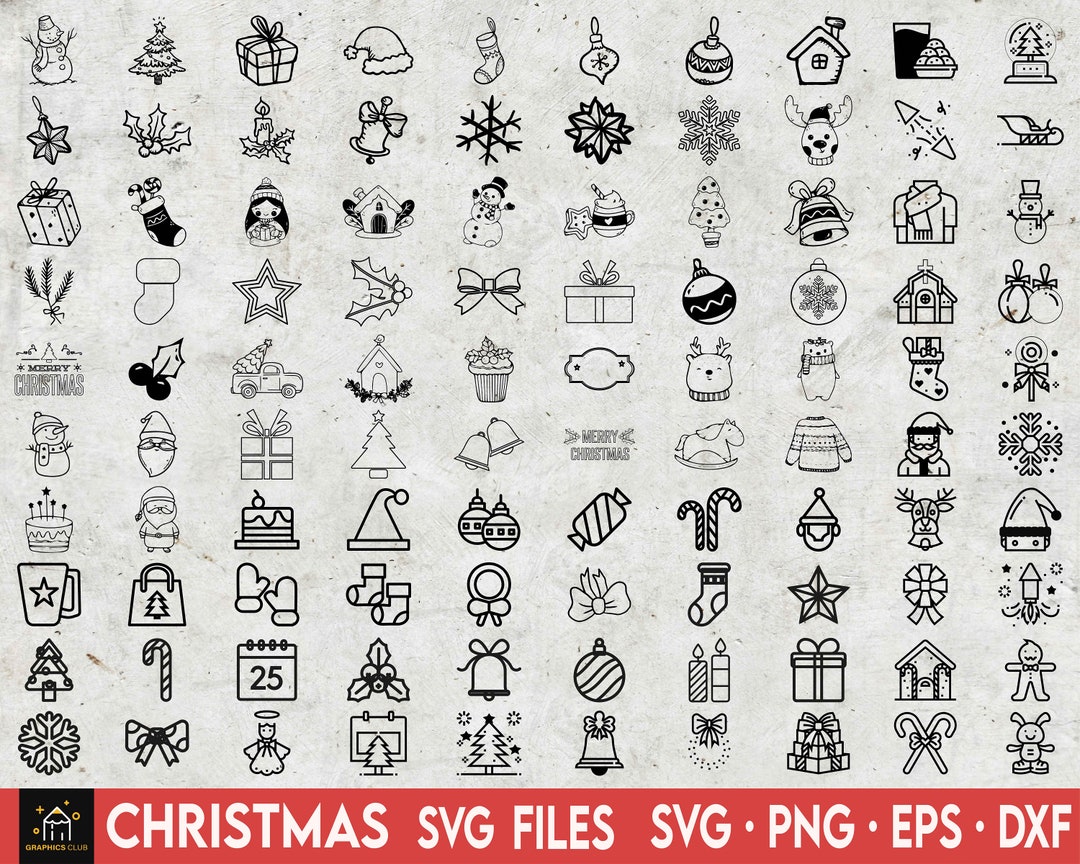 CHRISTMAS SVG Bundle, CHRISTMAS Clipart, Christmas Svg Files for Cricut ...