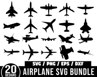 Airplane SVG Bundle, Biplane SVG, Airplane Svg, Airplane Silhouette, Airplane Vector, Airplane Cricut, Aeroplane Svg