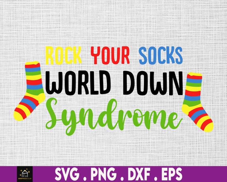 Rock Your Socks Down Syndrome Svg, WDSD, Down Syndrome Awareness, Down Trisomy 21, We Wear Blue And Yellow, Lucky Few, 21 March image 2