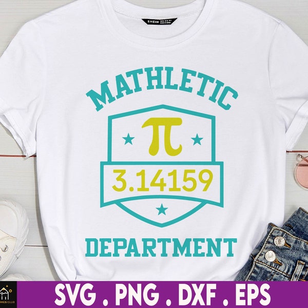 Mathletic Department Svg, Happy Pi Day Svg, Math Teacher Svg, Math Lover Svg, 3.14, Mathematics Svg