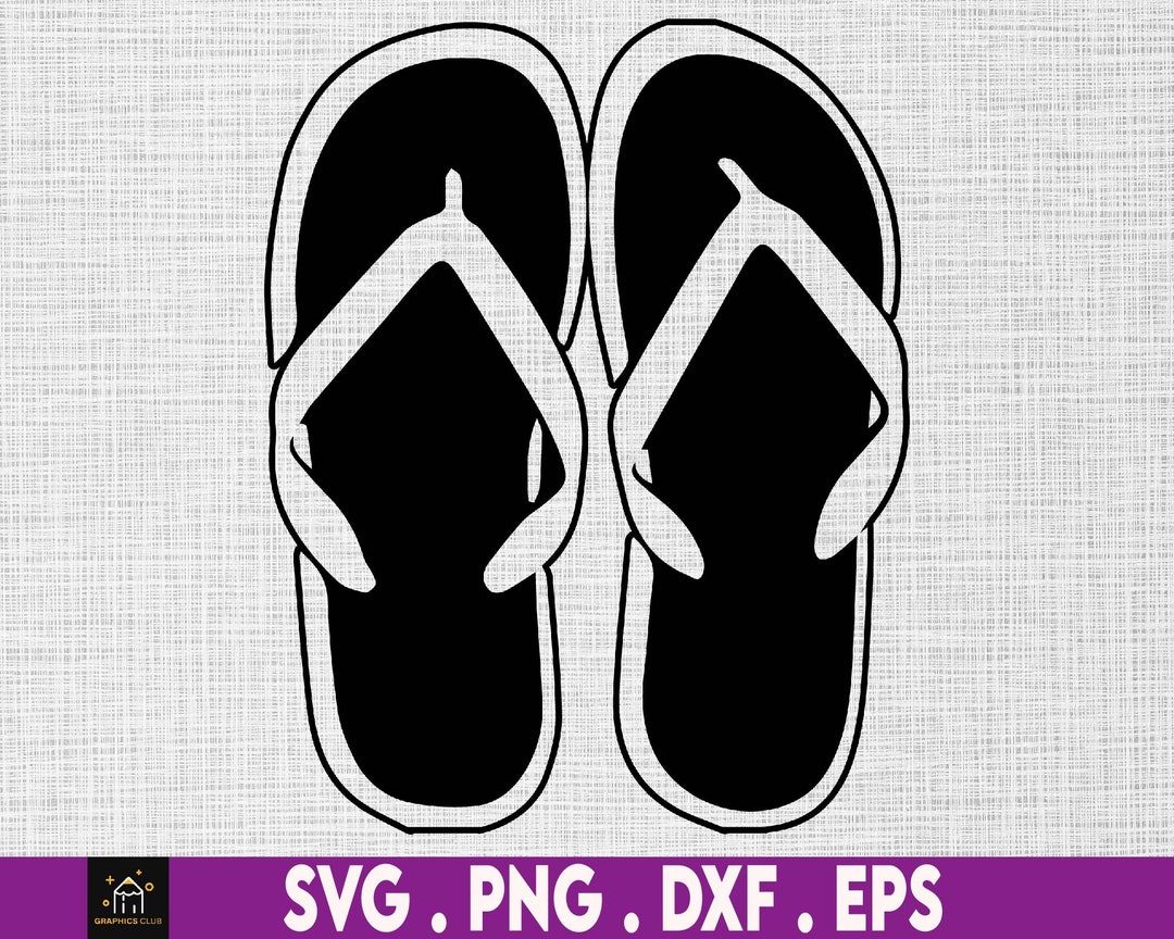 Sandals Svg, Simple Easy Sandals SVG, Summer Svg, Beach Svg, Flip Flops