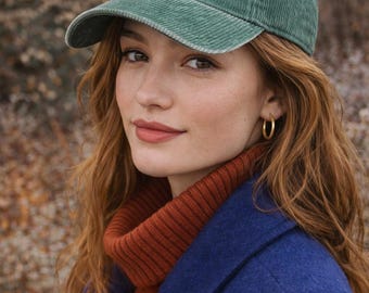 Vintage Corduroy Baseball Cap – Soft Velvet, Unisex Washed Hat