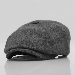 MINAKOLIFE Womens Classic Wool Houndstooth Check Newsboy Caps Visor 8 Panel Gatsby Apple Cabbie Hat 