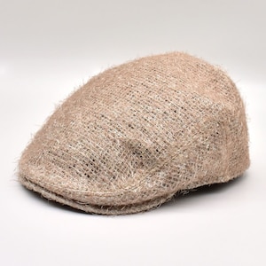 Brown Herringbone Cap, Mens Newsboy Hat, Winter Hat, Wool Brown Herringbone Cap, Mens Newsboy Hat, Winter Hat, Wool
