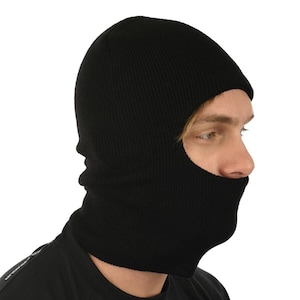 Balaclava de malha sólida, máscara de esqui preta, bonés de máscara de esqui para andar de bicicleta, chapéus de balaclava unissex, máscara de esqui de rosto inteiro, chapéus quentes de inverno de malha por atacado