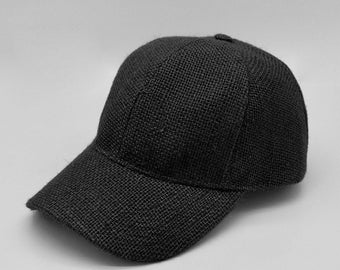 Jute Baseball Cap: Unisex Straw Textured Summer Hat