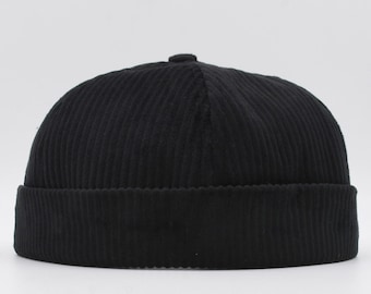 Kapelusz Docker z Corduroy: Vintage bez ronda