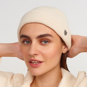 Knit Docker Beanie, Minimalist Winter Hat, Fisherman Beanie, Cap, Toque, Trawler, Skull Cap, Beanie Women, Winter Hat, Unisex Beanies