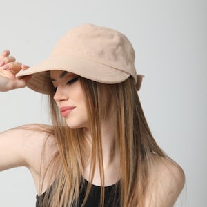 Womens Sun Hat Wide Brim Summer Visor Cap Beach Hat Cotton Visor Cap Uv Protect Woman Headwear